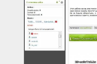 Статистика кто посетил в красивом стиле для uCoz