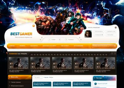 Шаблон сайта bestgamer для uCoz