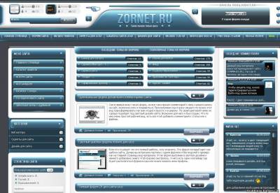 Оригинальный шаблон сайта ZORNET v2