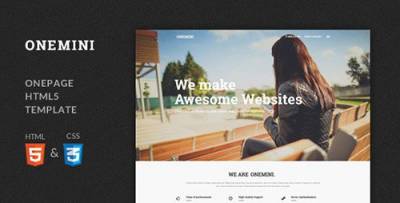 Шаблон ThemeForest - Onemini - Onepage HTML5 для uCoz