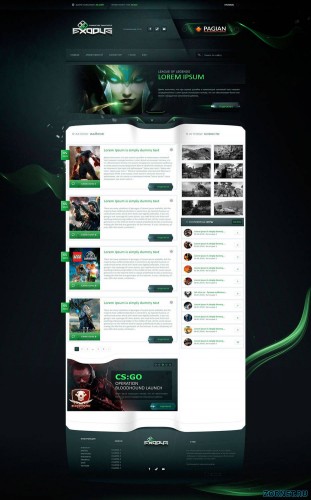 Игровой шаблон eXodus для uCoz