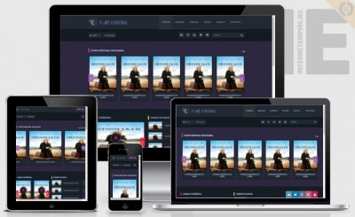 Адаптивный шаблон Flat Cinema под кино сайт для uCoz