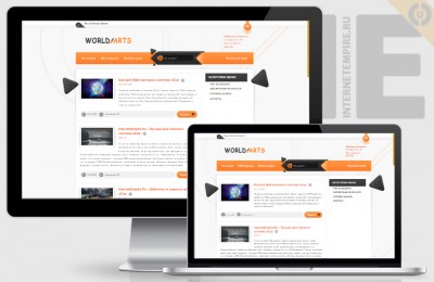 Отличный, дизайнерский шаблон WorldArts для uCoz