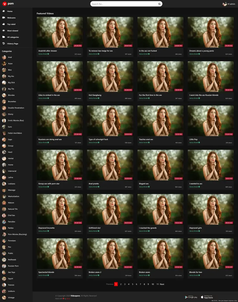 Шаблон vporn для DLE